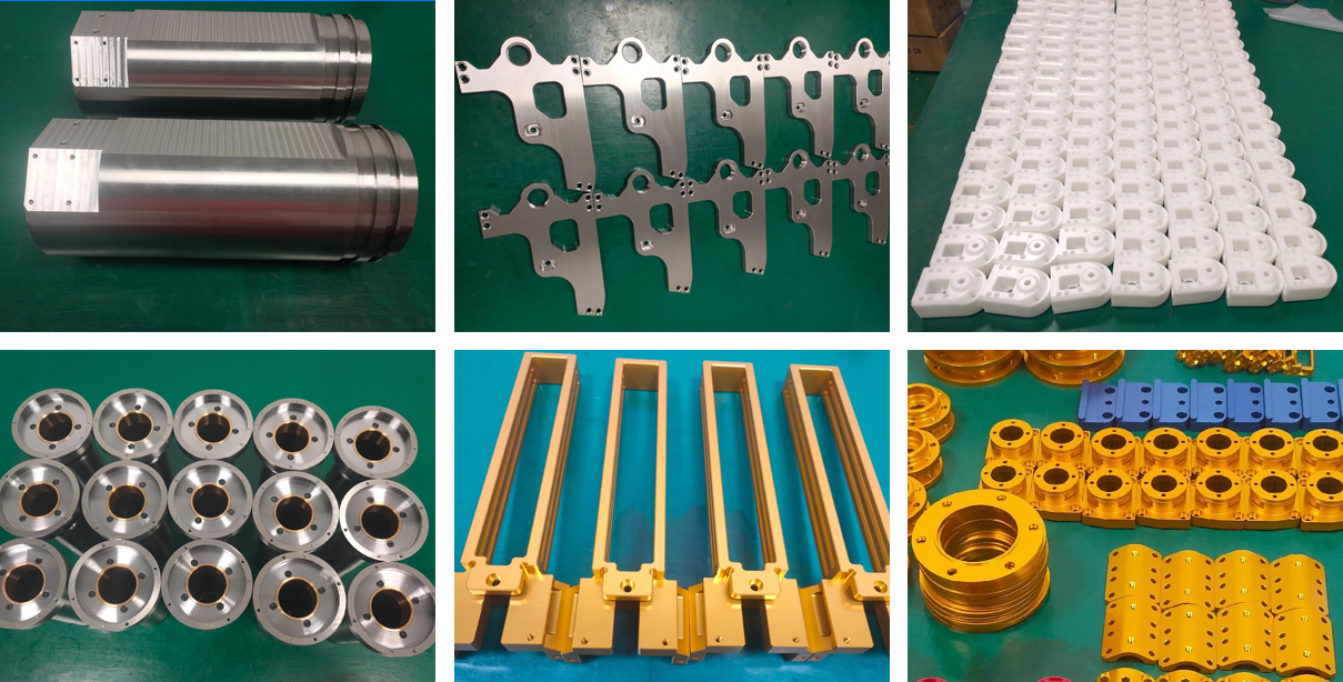 Two large machined cylindrical components