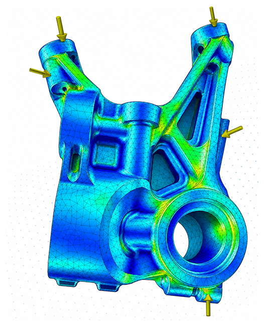 Engineering simulation of a precision component